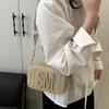 Summer popular women's bags new fresh and beautiful casual letter design trend wide shoulder strap single shoulder messenger bag