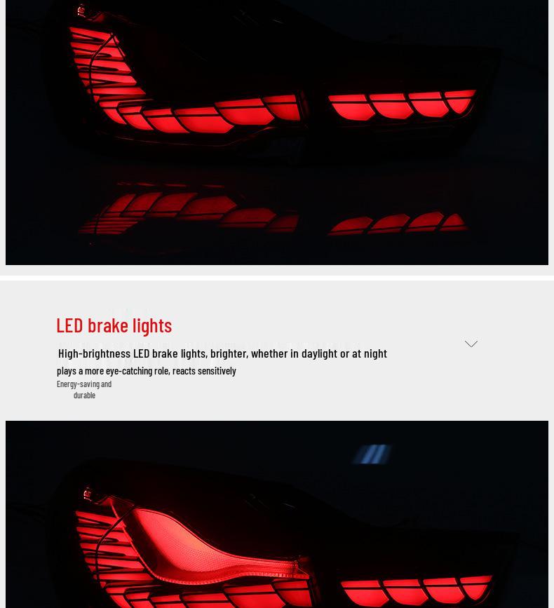 BMW 4 Series F32 F36 LED Taillight Mod: Dragon Scale Daytime, Reversing, and Brake Lights Assembly