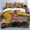 "Elegant flamingo paradise touch." Bedding sets Duvet covers Pillowcases(1* Duvet Cover 2* Pillowcases without duvet insert)