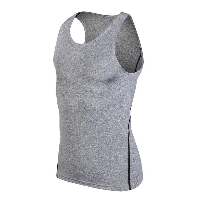 Ubrania fitnessowe Męska kamizelka sportowa Kombinezon lodowy Jedwab Szybkoschnące ubrania Letnie bieganie Koszykówka Trening Bezrękawnik T-shirt