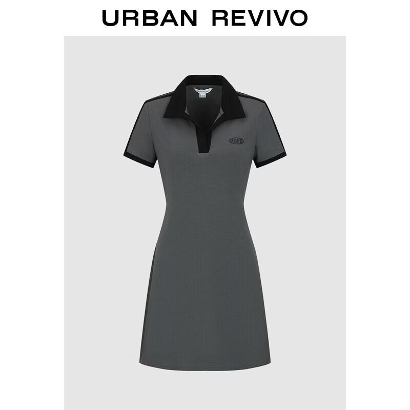 

UR 2026 Spring Women s Casual Sporty Colorblock Print Dress M