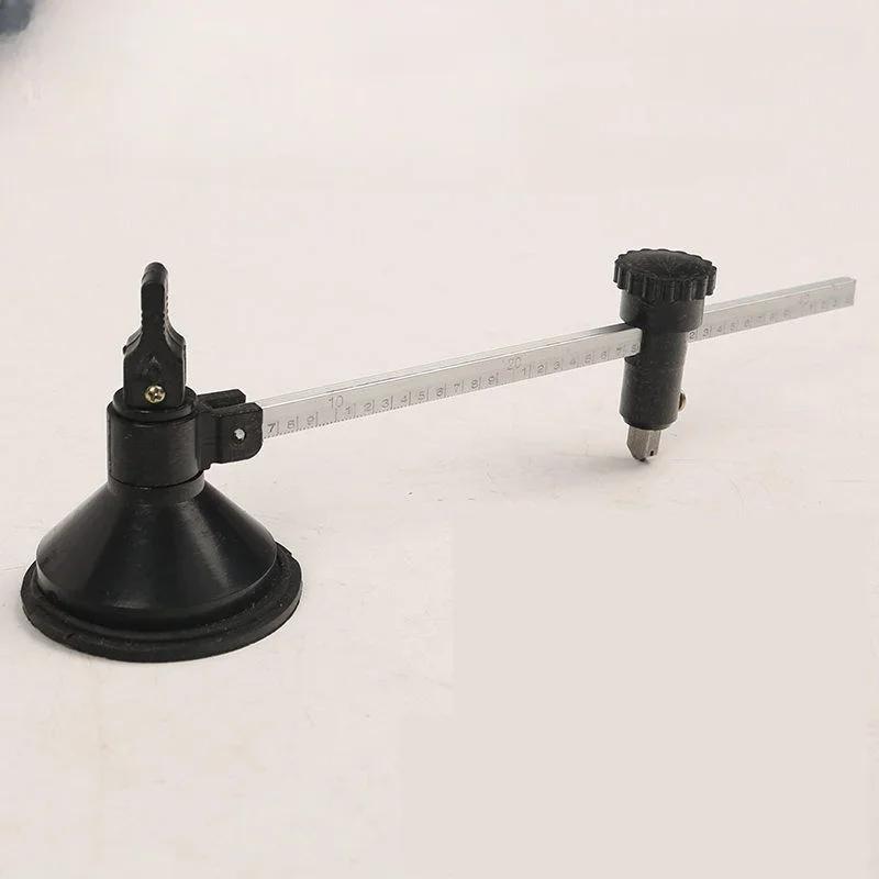 Professional Rotatable Circular Glass Cutter with Adjustable Suction Cup and Round Knob Handle, Easy to Use, Home Aluminum Alloy