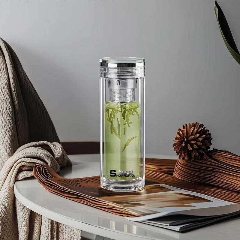 Double-Layer Glass Tea Tumbler with Infuser