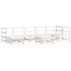 VidaXL Salon de jardin 8 pcs Blanc Bois de pin massif 3186271
