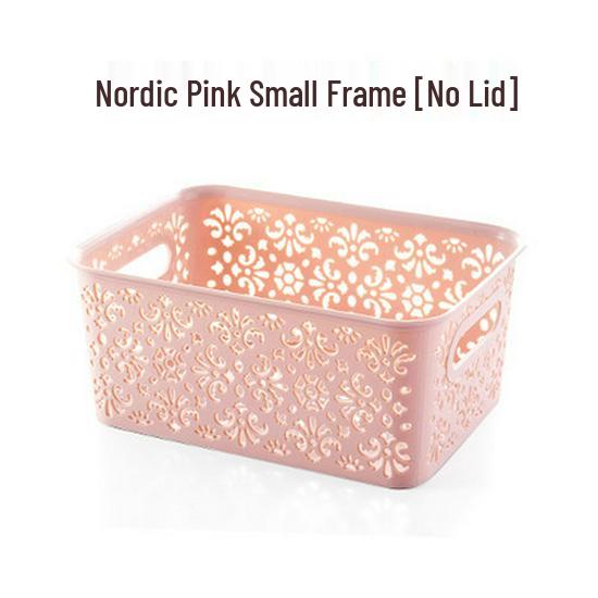 Hollow Desktop Underwear Storage Box with Lid - Plastic Drawer Organizer for Bras & Underwear