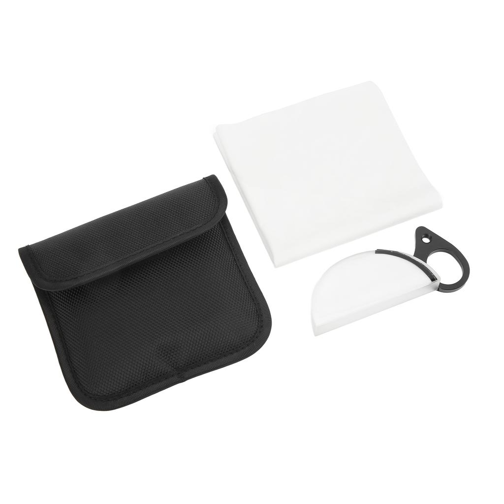 80mm Camera Lens Prism Optical Glass Handheld Special Effect Filter Half Moon Photography Accessories