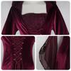 Women's Medieval Cosplay Wedding Dress with Hooded Design - 4 Colors Available