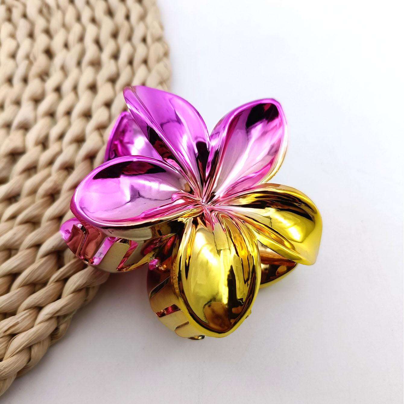 

Модная акриловая заколка для волос с градиентным цветком для женщин, милые заколки-крабы для волос, аксессуары для волос для девочек, заколка-акула, головной убор