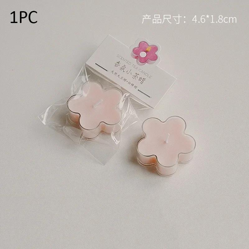 Flower Candle 4h Tea Light Scented Candle Aromatherapy Soy Wax Candles Wedding Birthday Candle Party Home Decoration