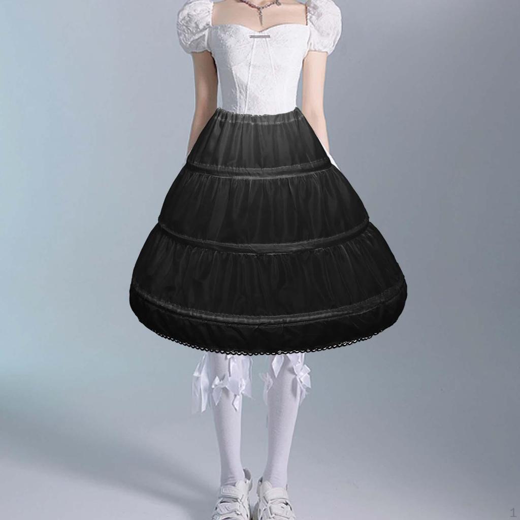 3 Hoop Petticoat Slip Girls Hoops Pannier Lolita Crinoline Underskirt Cage Skirt