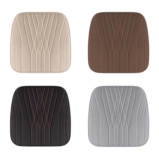 12/24V Car Heated Seat Cushion 17.72"x17.72" Memory Foam Seat Protector Pad with Anti-Slip Bottom