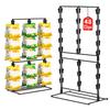 Metal Food Holder Rack With 48 Clamps 3 Layer Design Durable Carbon Steel Storage Unit For Retail Store Household Cooking Area Use