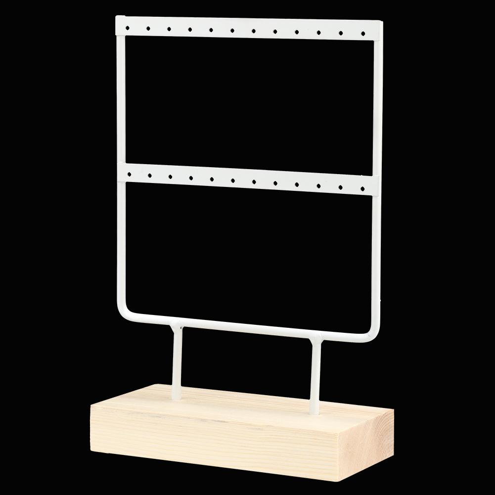 24 Holes Elegant Metal Jewelry Storage Rack Earrings Necklace Display Stand   for Home