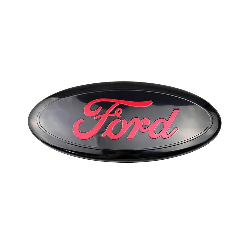 15X6.3CM Alloy Car Front Cover Badge Sticker for Ford Kuga Transit Ecosport Fiesta Focus Ranger Mondeo Edge Trunk Emblem Decal CVV1 QQ24