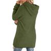 Warm Hooded Fleece Sweatshirt for Women Solid Color Long Sleeve Fashion Top
