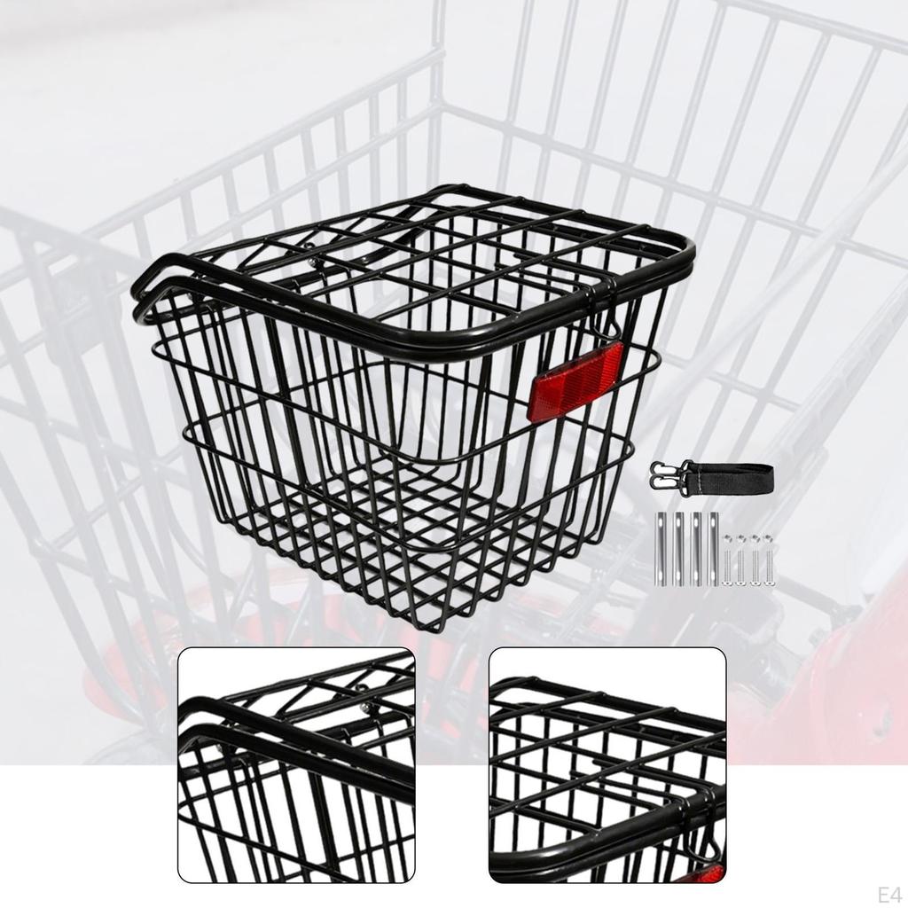 Basket Rear Bike Carbon Steel Convenient Easy To Install Multipurpose Cycling Accessory for