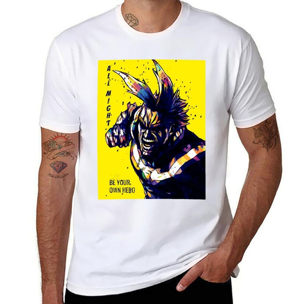 All Might Tshirt Daily Work Short Sleeve Top