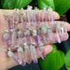 Raw Vera Cruz Amethyst Point Pendant with 925 Silver Buckle  Natural Cross Crystal Spiritual Healing Crystal Charm