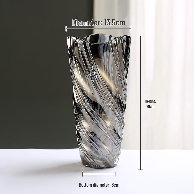 High-End Transparent Glass Crystal Vase for Fresh Flower Arrangements