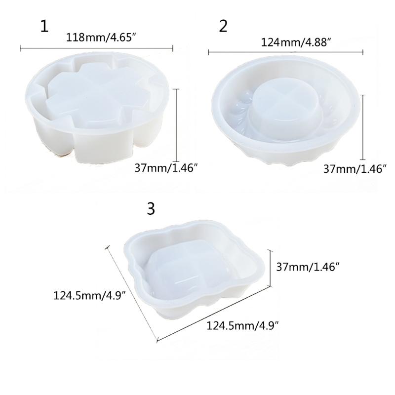 Ashtray Storage Tray Silicone Mold Geometry Epoxy Resin Molds Easy to Clean
