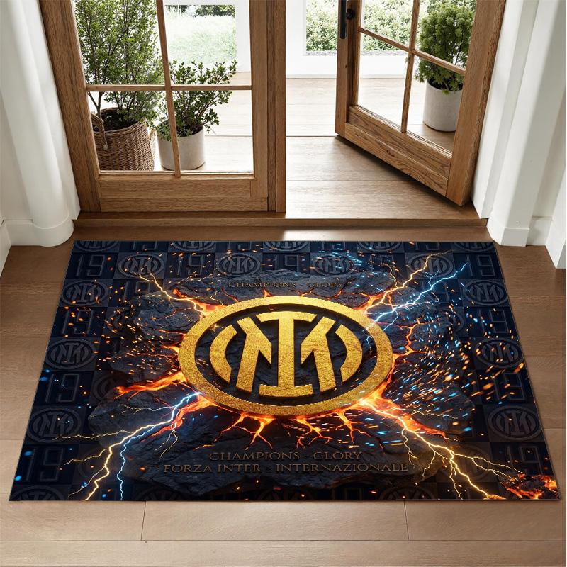 Borussia Dortmund Design Crystal Velvet Rug Soft Decorative Mat for Bedroom Entrance