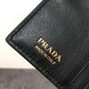Used Unused Item PRADA Compact Wallet NERO Black RFID with Box 155