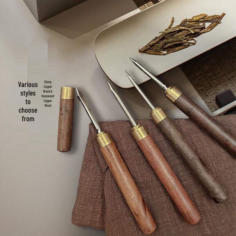 Ebony & Rosewood Pu'er Tea Knife and Awl Set