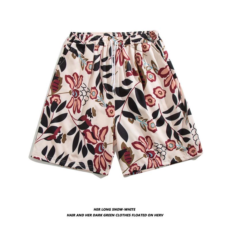 Couples' Quick-Dry Beach Shorts: Loose, Large Size, 5-Point Trunks for Seaside Vacations & Hot Springs