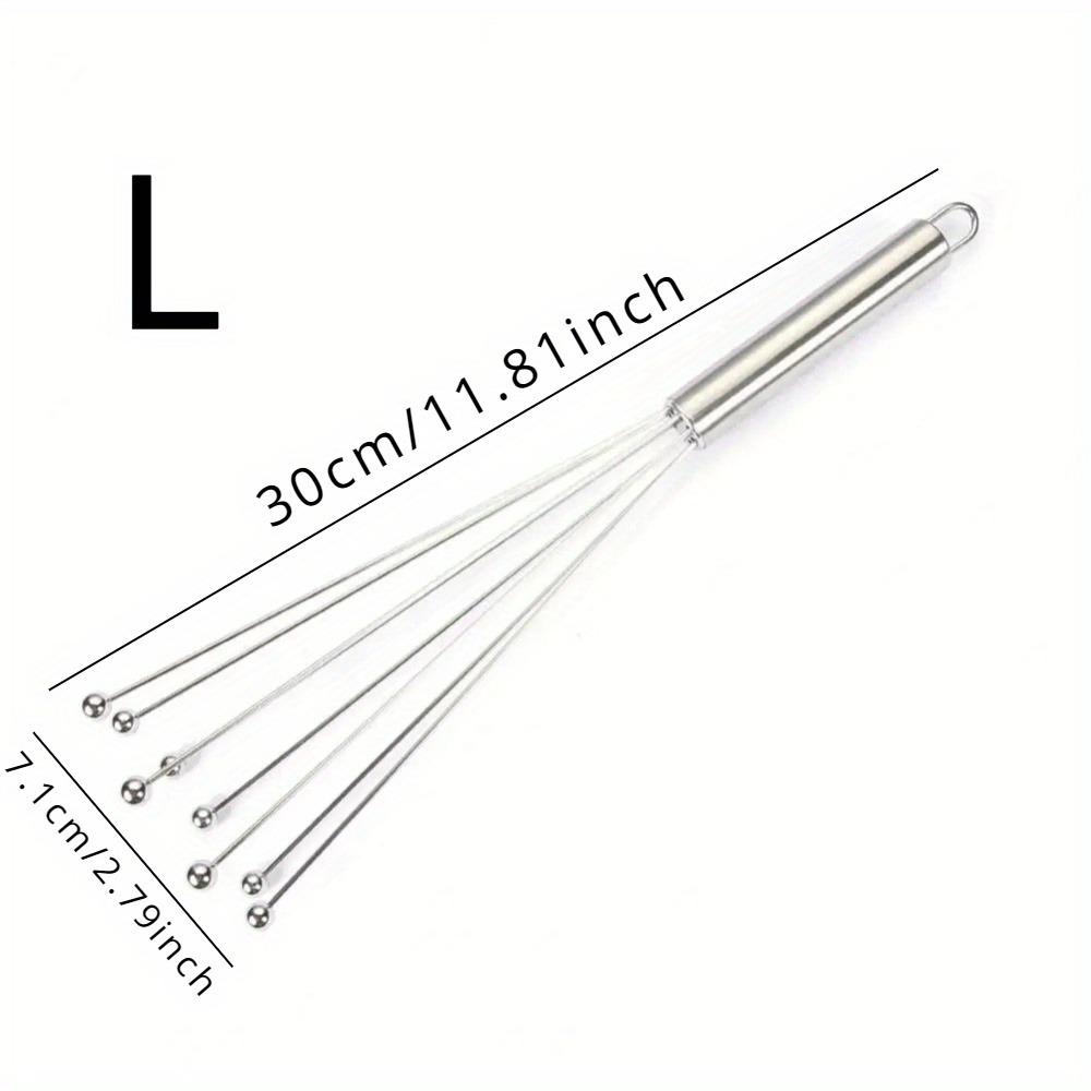 1PC Handheld Egg Beater Rust-proof Egg Wave Bead Whisk Set Handheld Egg Cream Whisk Kitchen Baking Tools