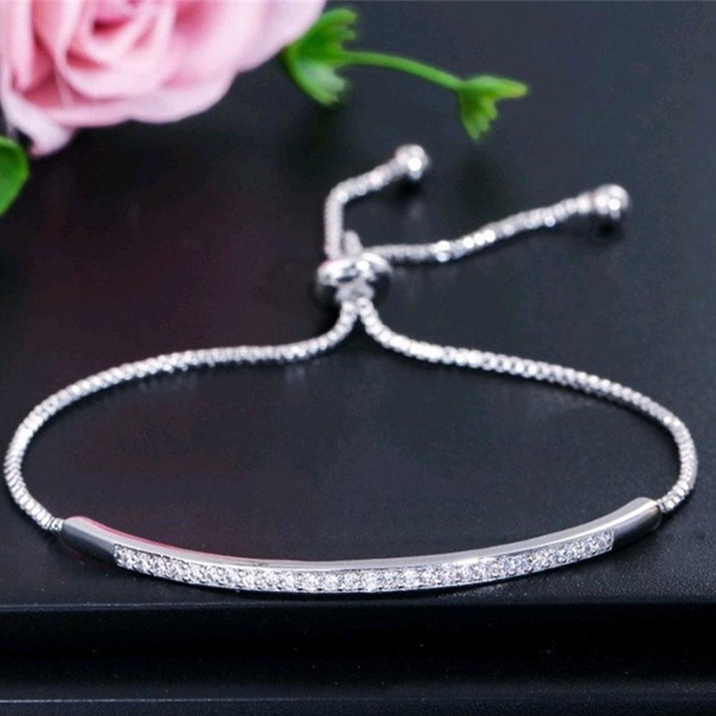 Metal Bracelet Fashion Jewelry Hand Pendent Dating Prop Fine Workmanship Diamante Sweet Gift Long-lasting Wrist Brace