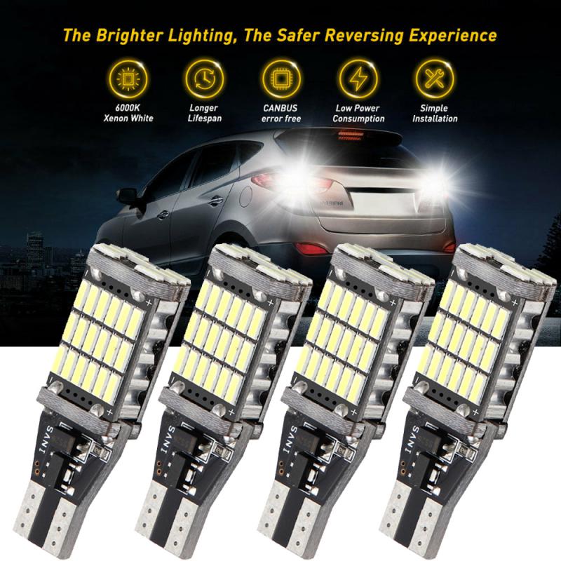 1/3/5PCS 2x Canbus T15 W16W LED Bulbs Reverse Lights 4014SMD Car LED Back Up Rear Lamp For 5 Series E60 E61 F10 F11 F07 Mini