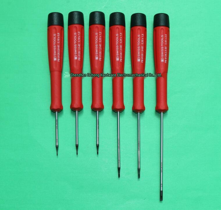Swiss PB Tools 8128 Flat-head Electronic Screwdriver with Rotating Cap 1.5 mm x 60 mm