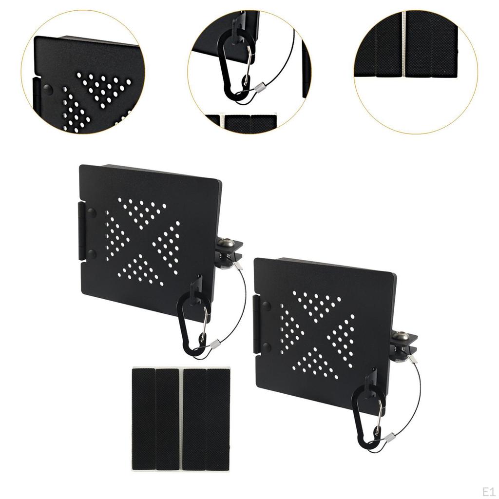 2 Pieces Cover RV End with Vent Holes Outside Rubber Accessories Black Metal Square 4"