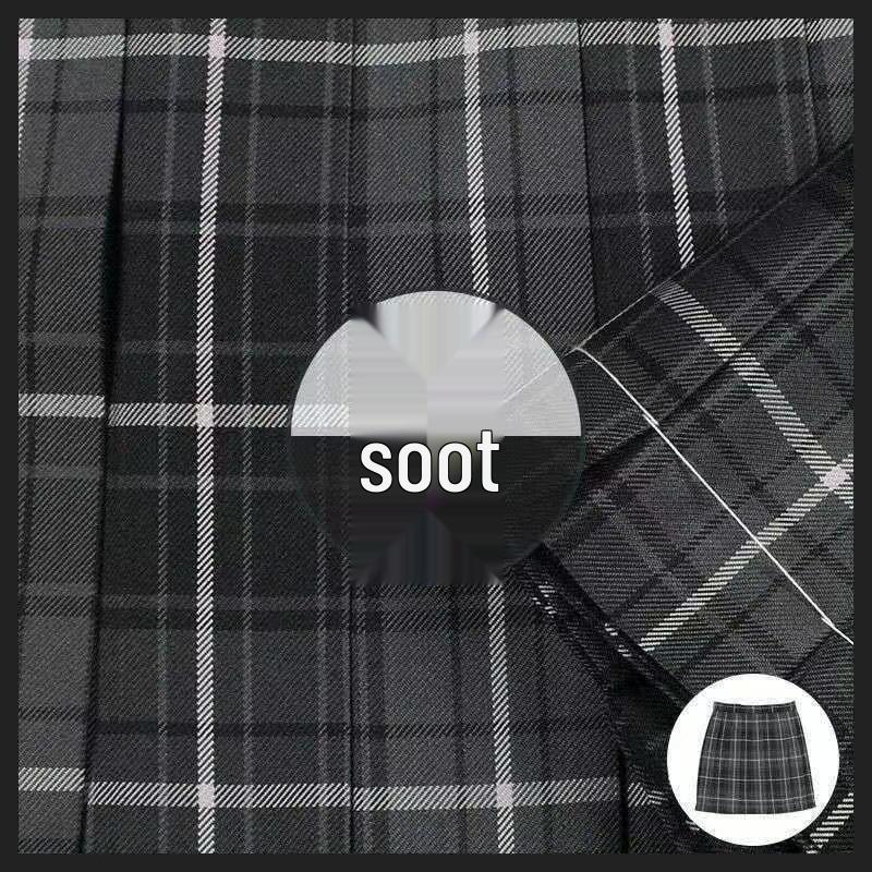 Japanese JK School Uniform Plaid Skirt Set - Women's Short Sleeve Pleated Skirt