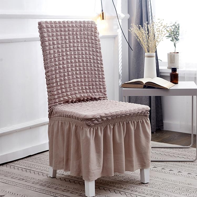 Bubble Skirt Chair Cover Household Elastic Universal One-piece Seat Stool Cover Fabric Grid Chair Cover