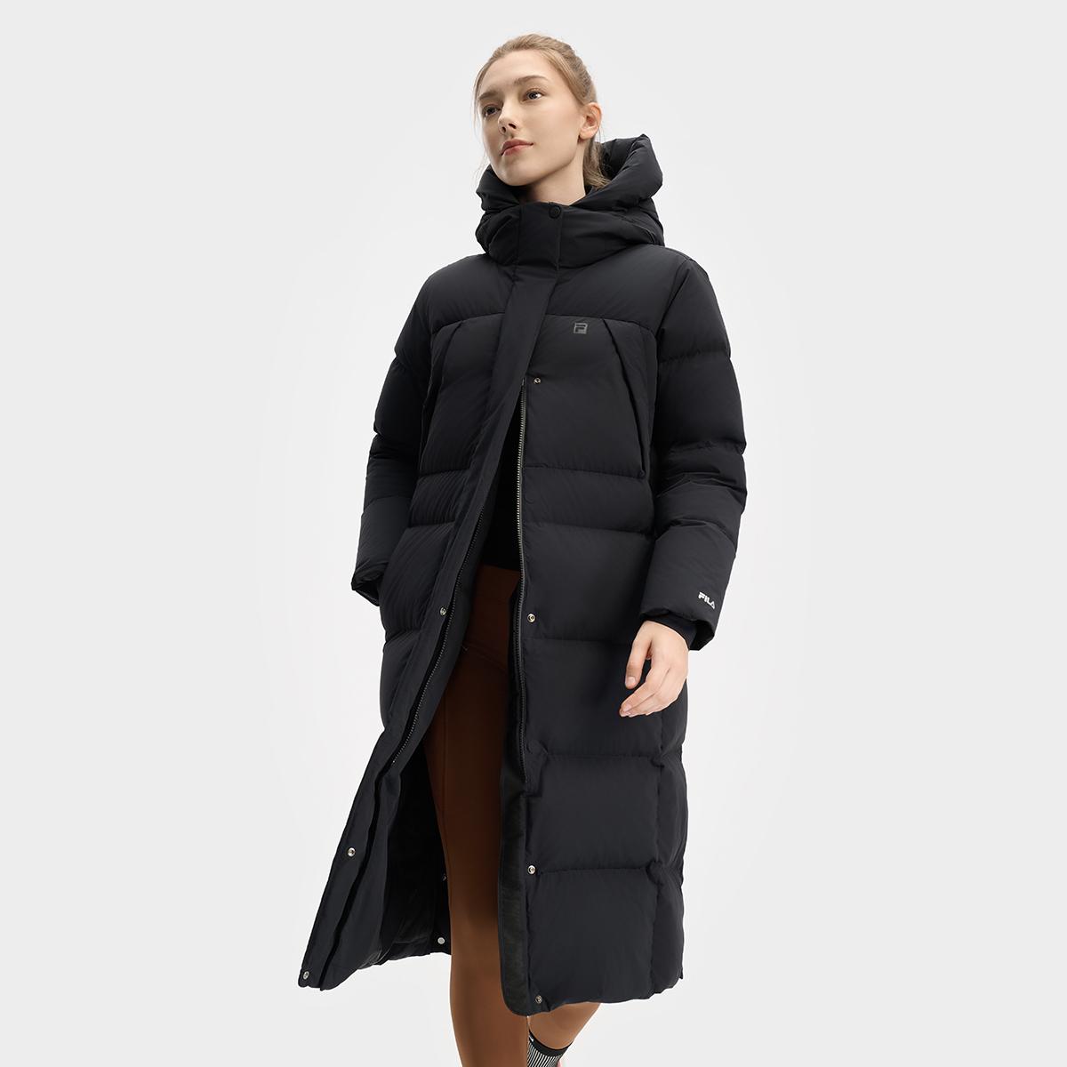 

New FILA Fitness Series Down Jacket Women s Pitch Black A11W441908F-BK XL