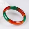 15MM Natural Peacock Agate Bracelet Fashionable Charm Agate Bangle Jade Bracelet Women's Gift