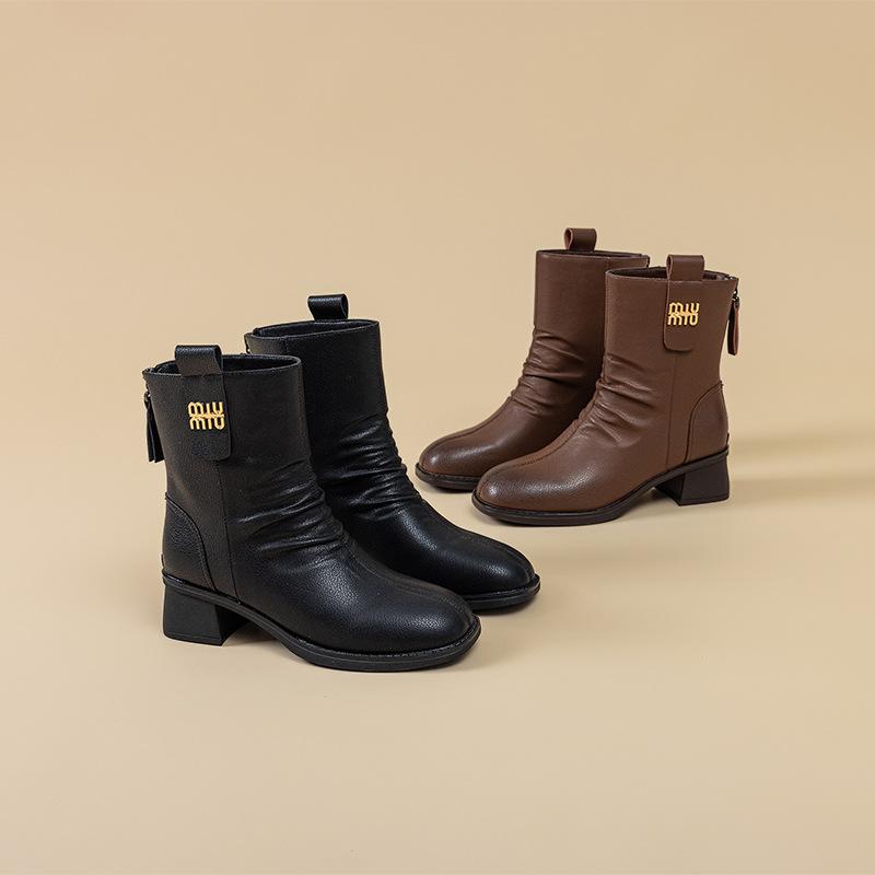 New Women's Shoes for Autumn and Winter: Single Boots, Chunky Heels, Versatile Ankle Boots