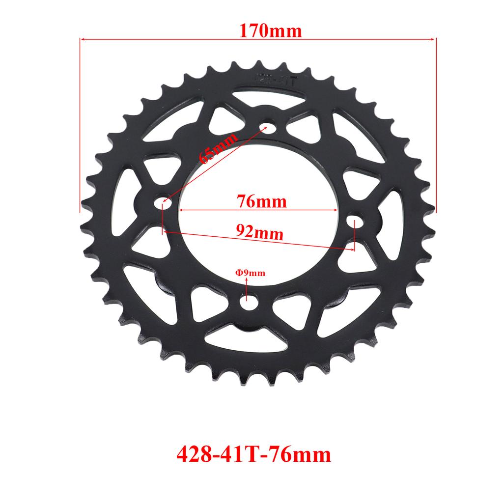 428 Chains 37T/40T/41T/43T/48T 37MM-76MM Motorcycle Chain Sprockets Rear Back Sprocket Cog For 110cc 125cc 140cc Dirt Pit Bike