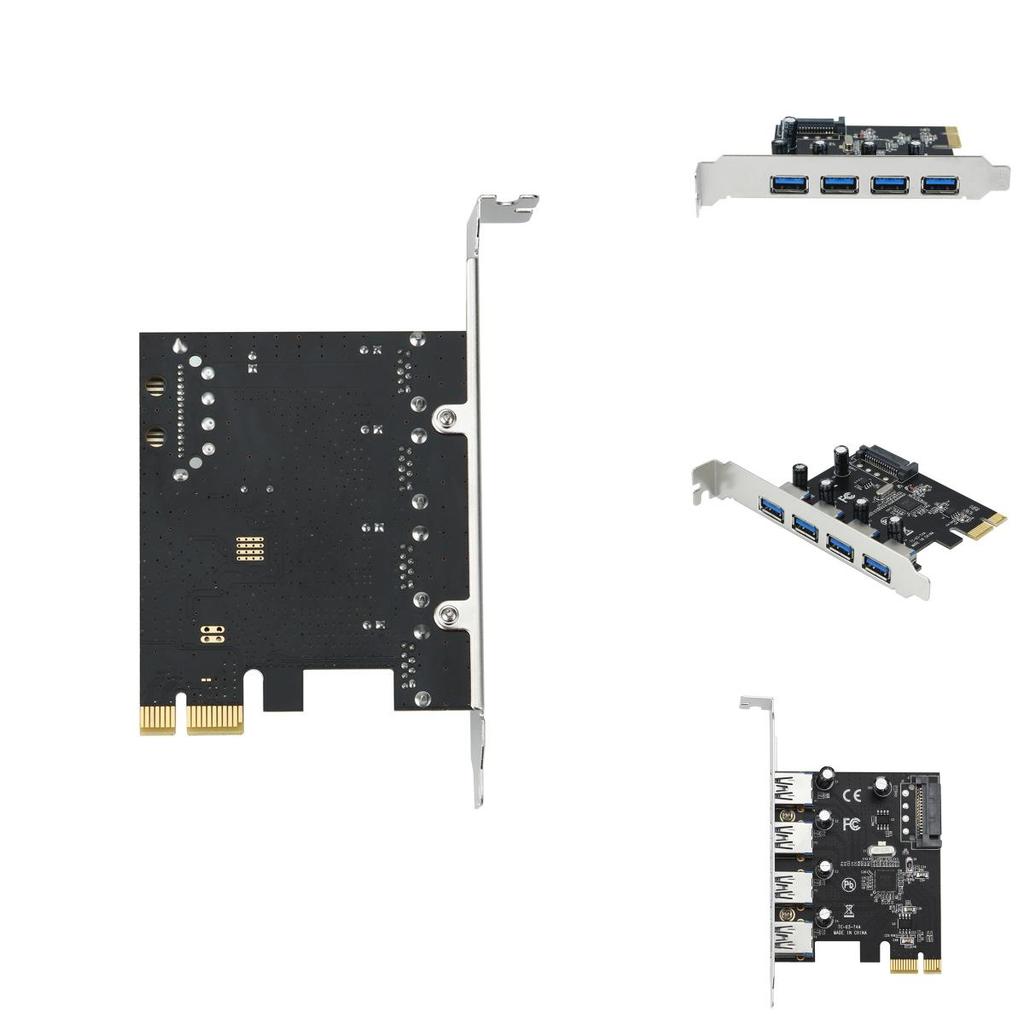 Pcie Usb30 Expansion Card With Four Ports For Desktop Computer Data Transfer