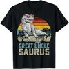 Great Unclesaurus T Rex Dinosaur Great Uncle Saurus Family T-Shirt