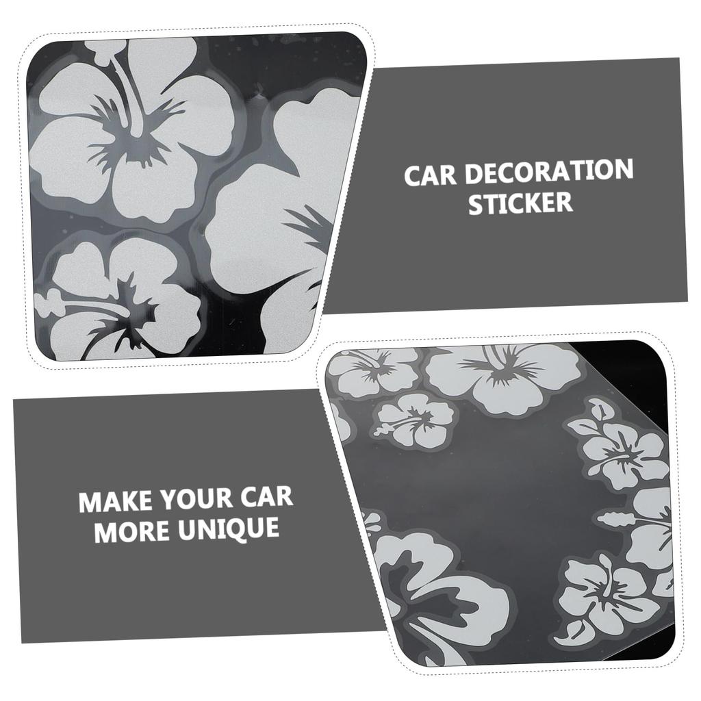 LOORGVEL Set of 3 Hibiscus Flower Stickers Car Body Vinyl