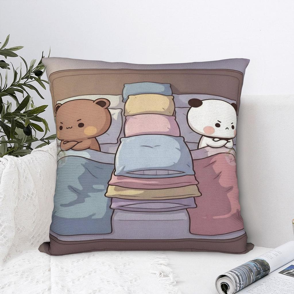 Pillow Case Panda Bubu Dudu Pattern Polyester Pillow Cover Cushion Cover Graphic Pillowcases For Chair Sofa Home Decoration