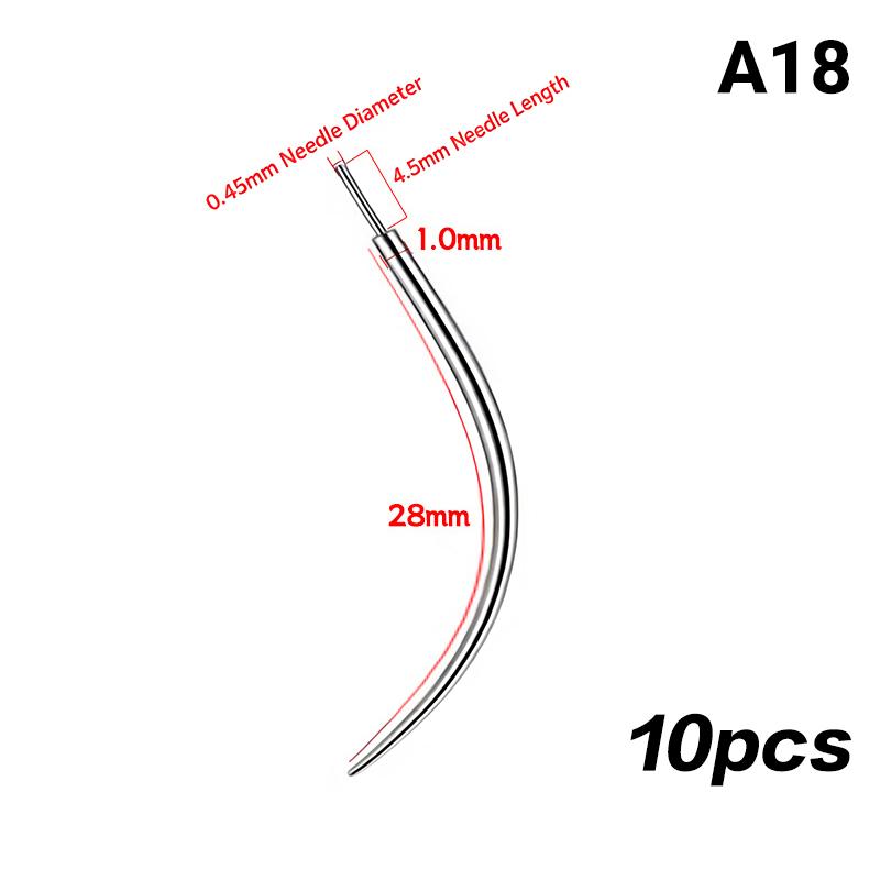 Piercing Insertion Pin Taper Guide Rod Tool 10Pcs Stainless Steel for Safe Nose Lip Navel Body Piercing Stretching