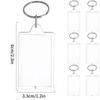5/50pcs Transparent Photo Frame Keychain Tassels Snap-In Custom Insert Photo Acrylic Blank Keyring Clear Blank Picture Pendant