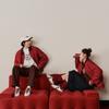 Skechers 26SS CNY Minimalist Comfortable Aesthetic Solid Color Fashion Versatile Classic Design Cotton Jacket Unisex Jacket Pale-Red L126U001-03LC