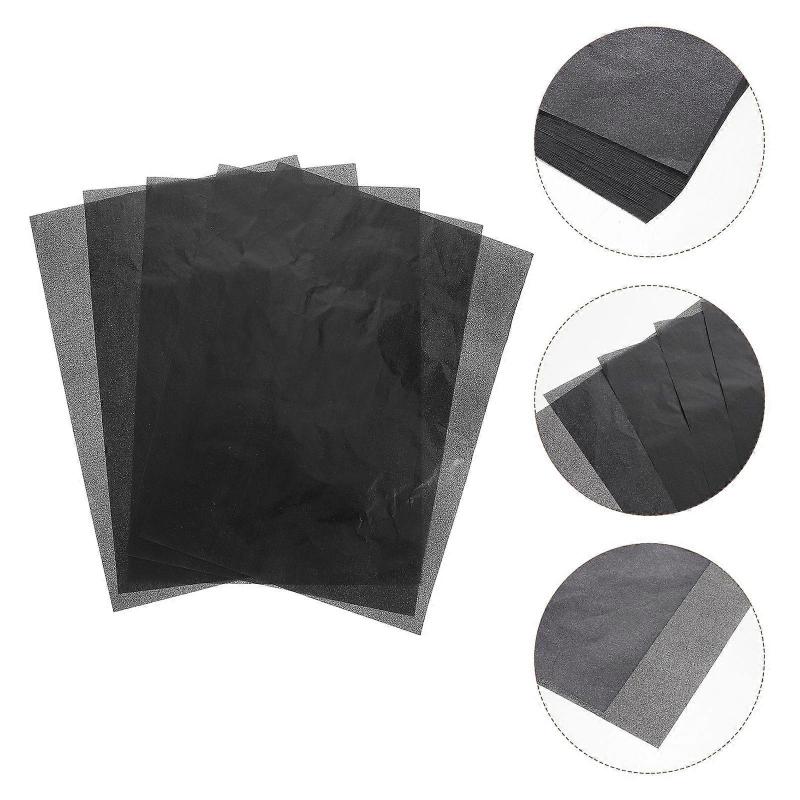 Tracing Carbon Transfer Paper 50Sheets Black Graphite Transfer Paper for Office Use