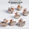 3D-gedruckte Halloween-Skelett-Entenstatue Gruselige Ente Halloween-Dekorationen Zuhause Büro