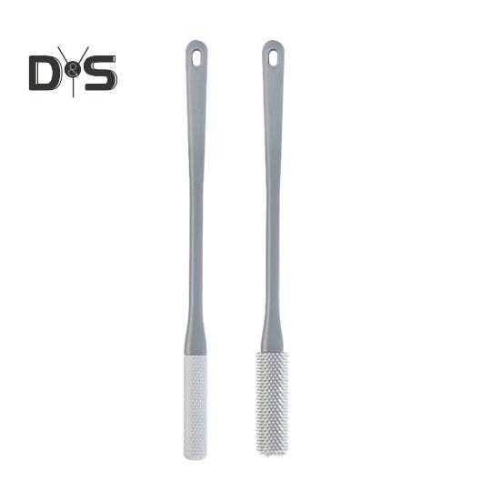 

Набор щеток для чистки зазоров между пальцами ног, 2 шт., скребок для ног с длинной ручкой, отшелушивающая щетка для пожилых людей серый