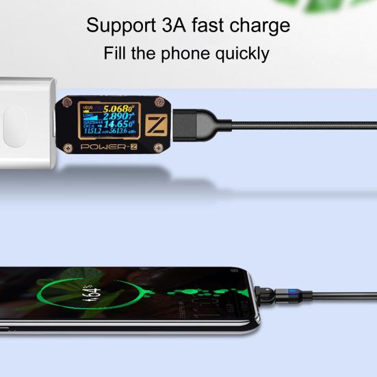 Datenkabel Anti-Verwicklungsseil Typ-C 180 Geflochtenes Nylon Grad Drehung Ladekabel